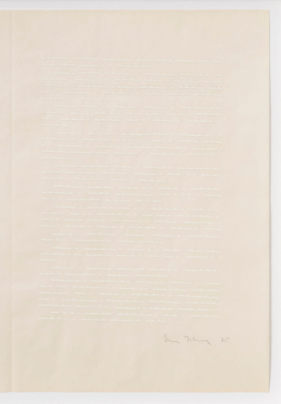 Irma Blank, Trascrizioni, 1975