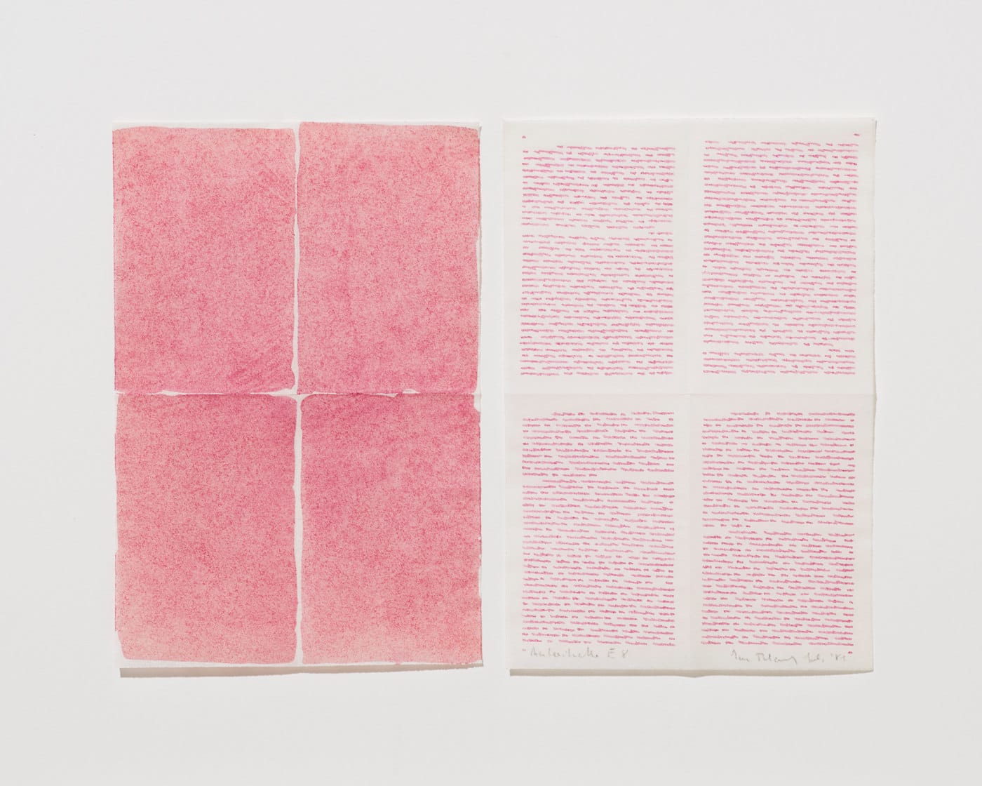 Irma Blank, Autoritratto E8 (Self Portrait), 1981