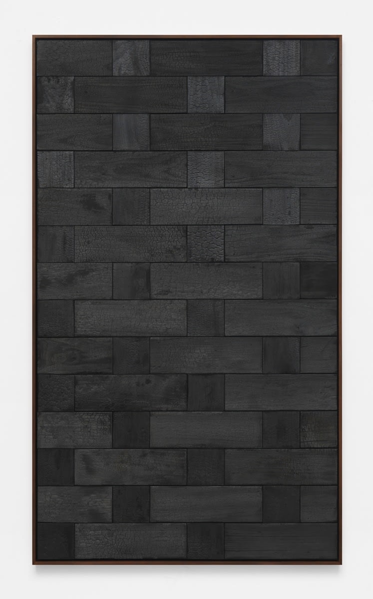 Davide Balula, Burnt Painting, Imprint of the Burnt Painting (A —-—-), 2015