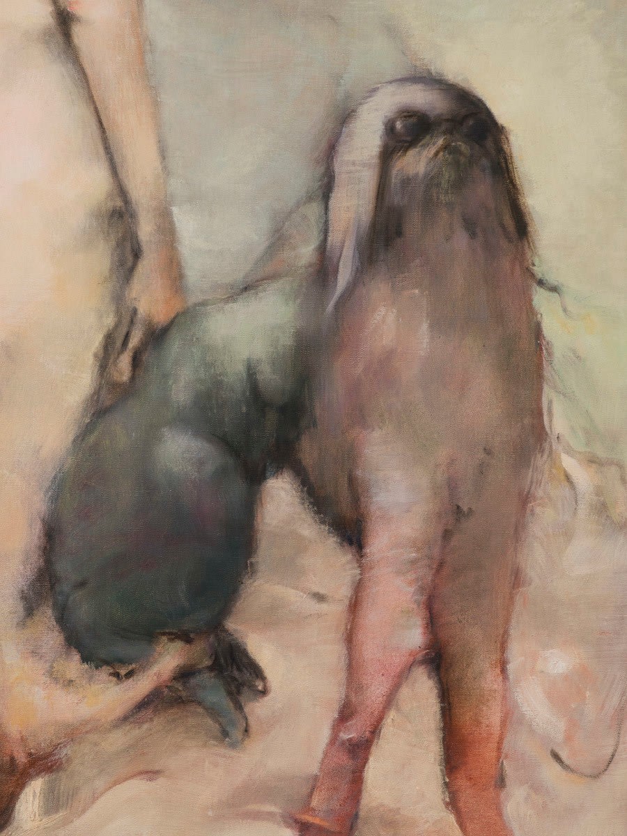 Dorothea Tanning, La Chienne et sa muse (The Dog and Her Muse), 1964