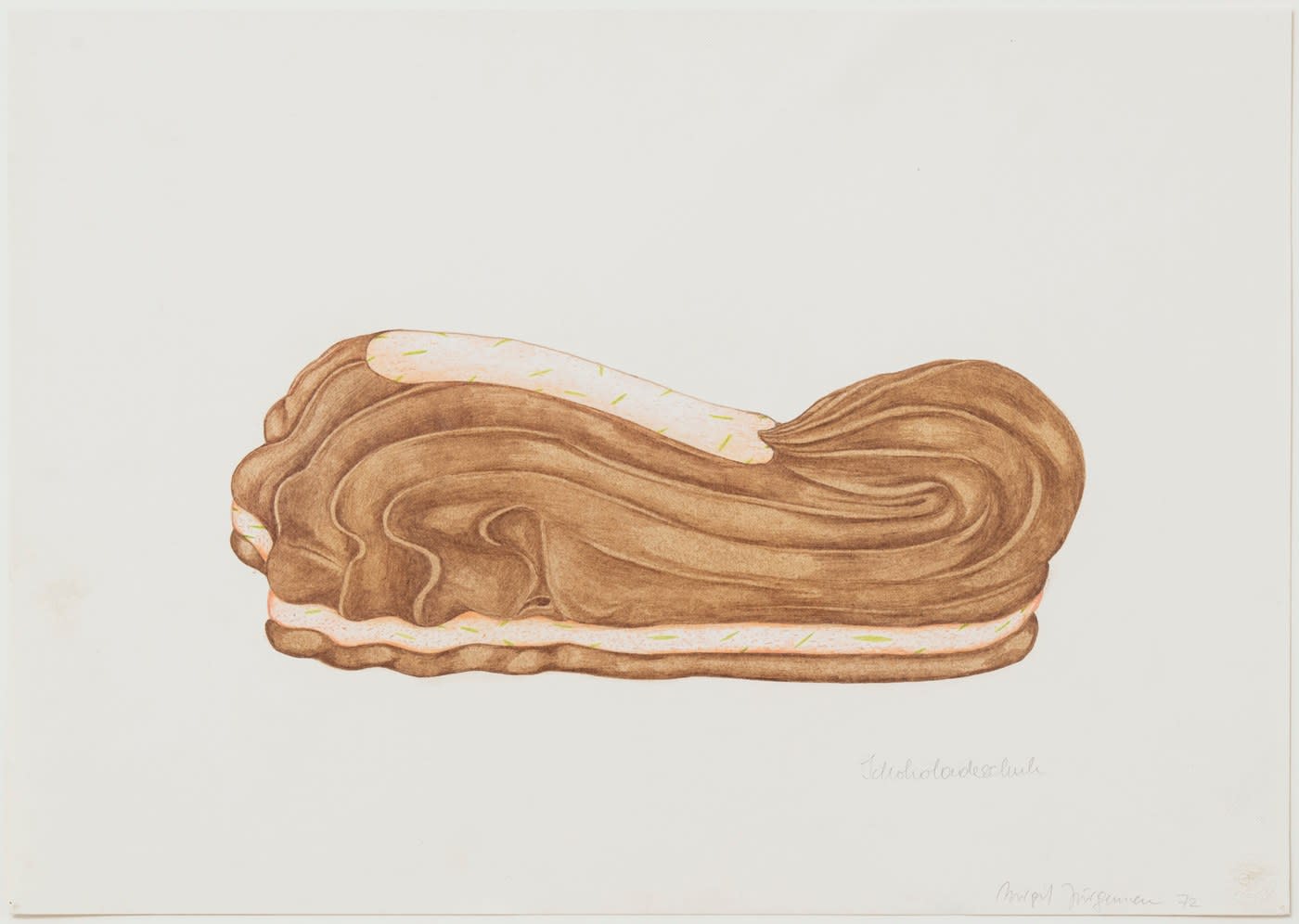 Birgit Jürgenssen, Schlokoladeschuh (Chocolate Shoe), 1972