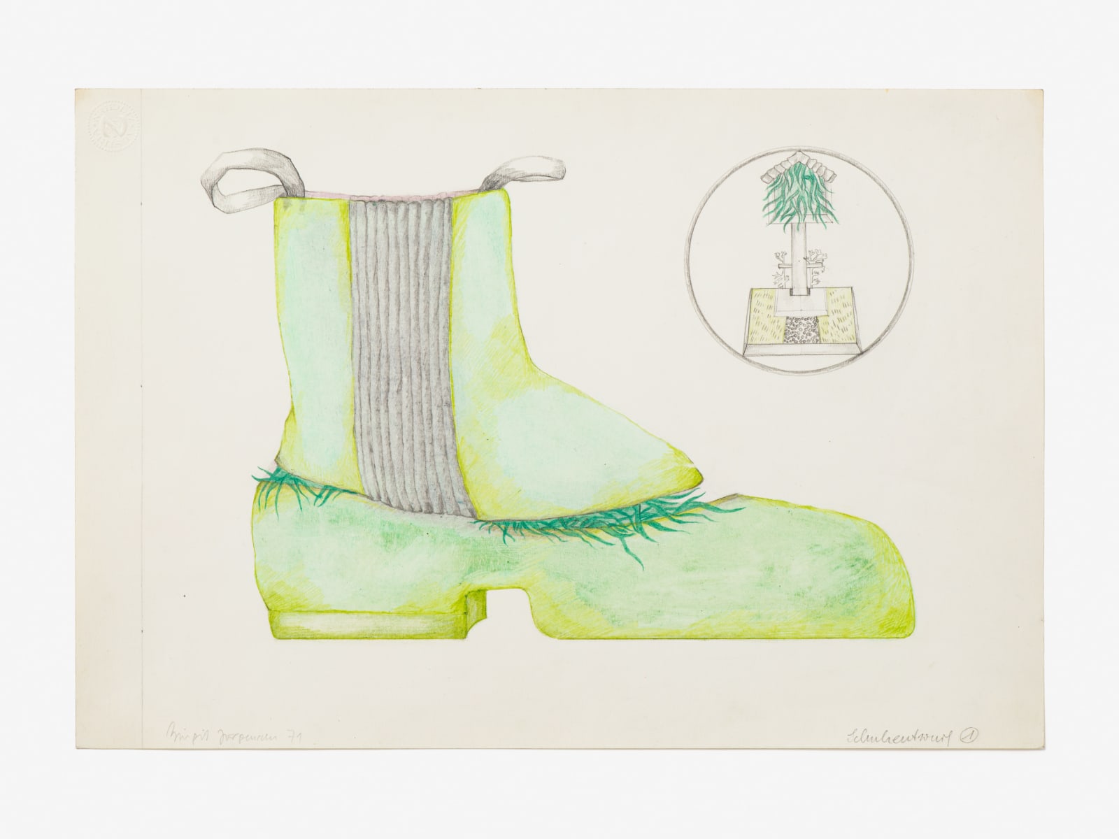 Birgit Jürgenssen, Shoe design 1, 1971
