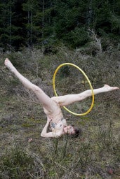 Juergen Teller, At Moments I Felt like Being in a Strange Dream in a Medieval Forest with 2 Naked Canadian Girls Doing Hula Hoops, Covered all over in Sweet Maple Syrup No.59, System Magazine Supplement, System Magazine, Canada, 2017, 2017