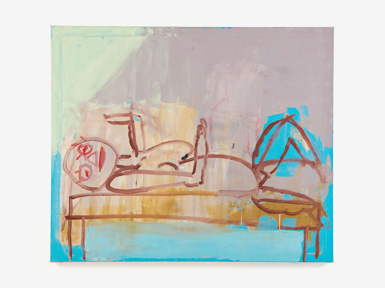 Roy Oxlade, Woman on a Table, 2002
