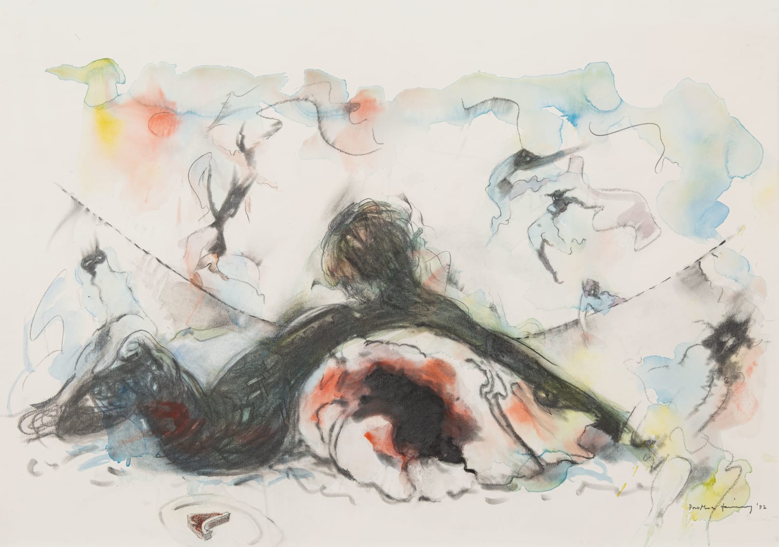 Dorothea Tanning, Odalisque Plagued by Eyrinis, 1982