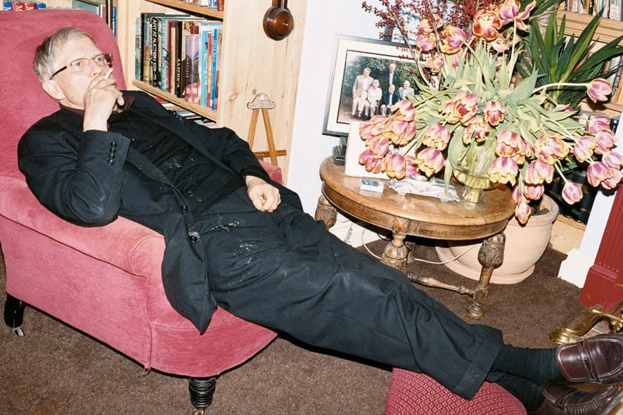 Juergen Teller, David Hockney smoking, Bridlington, 2008