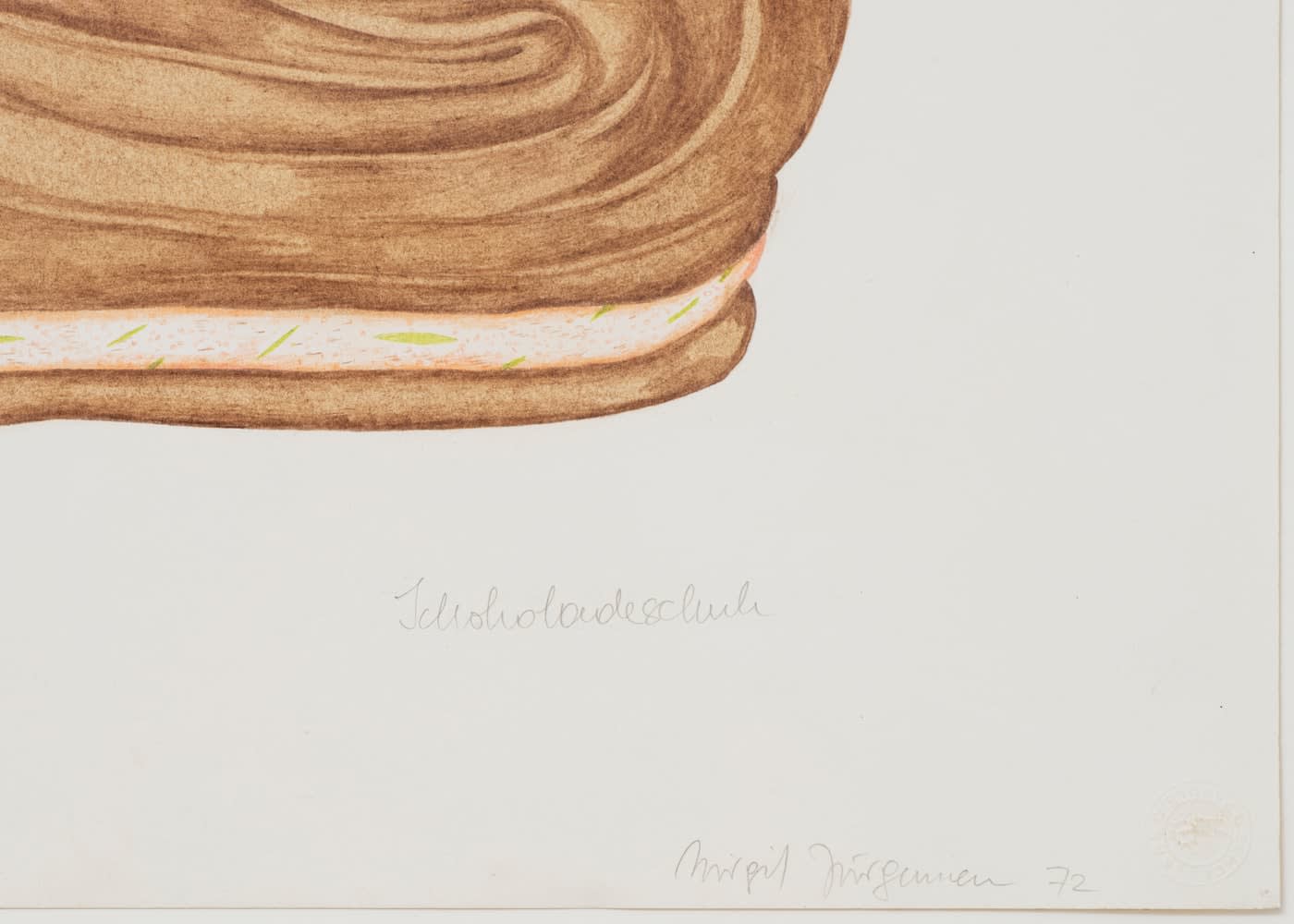 Birgit Jürgenssen, Schlokoladeschuh (Chocolate Shoe), 1972
