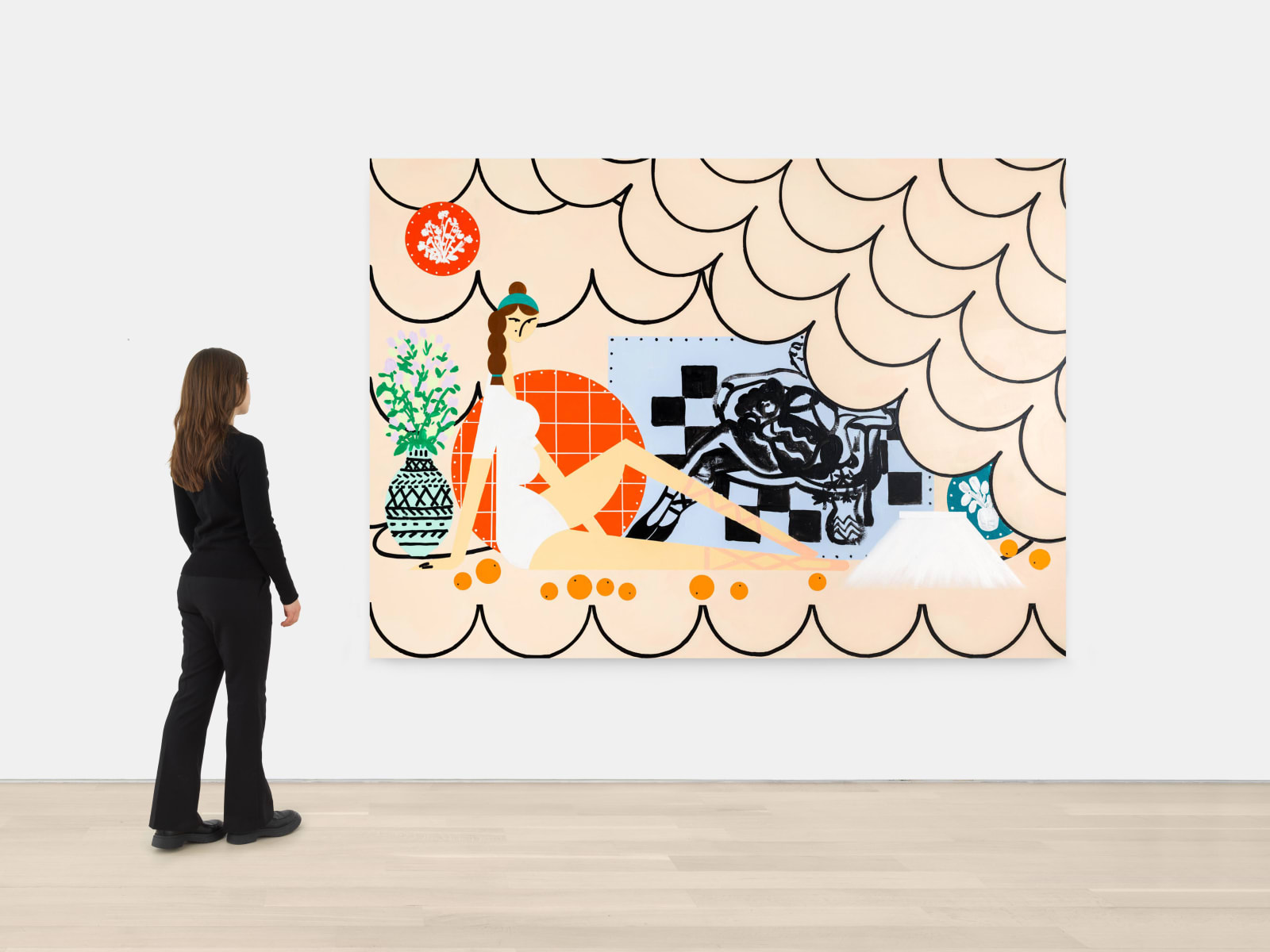 Farah Atassi, Dancer with Bouquet, 2021
