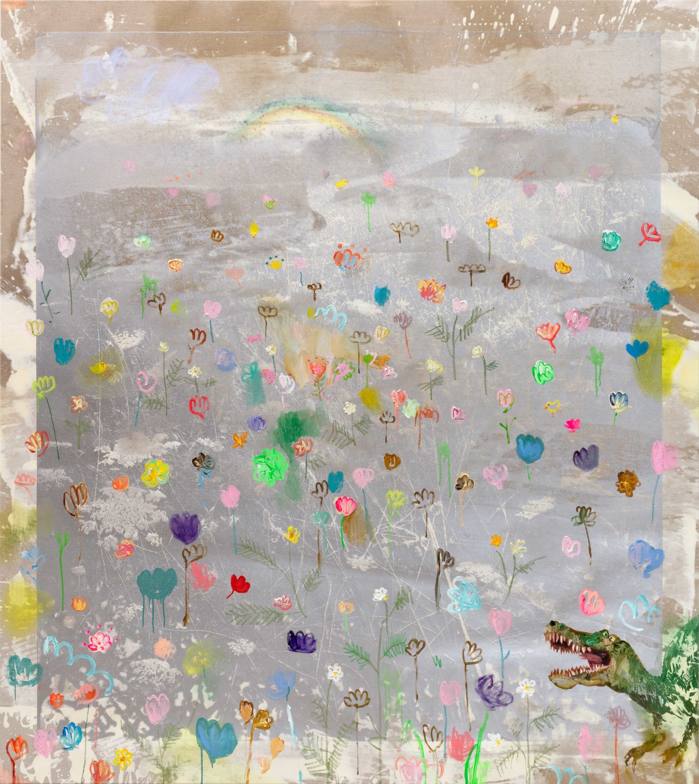 TURSIC & MILLE, Landscape, Flowers & T-Rex, 2020