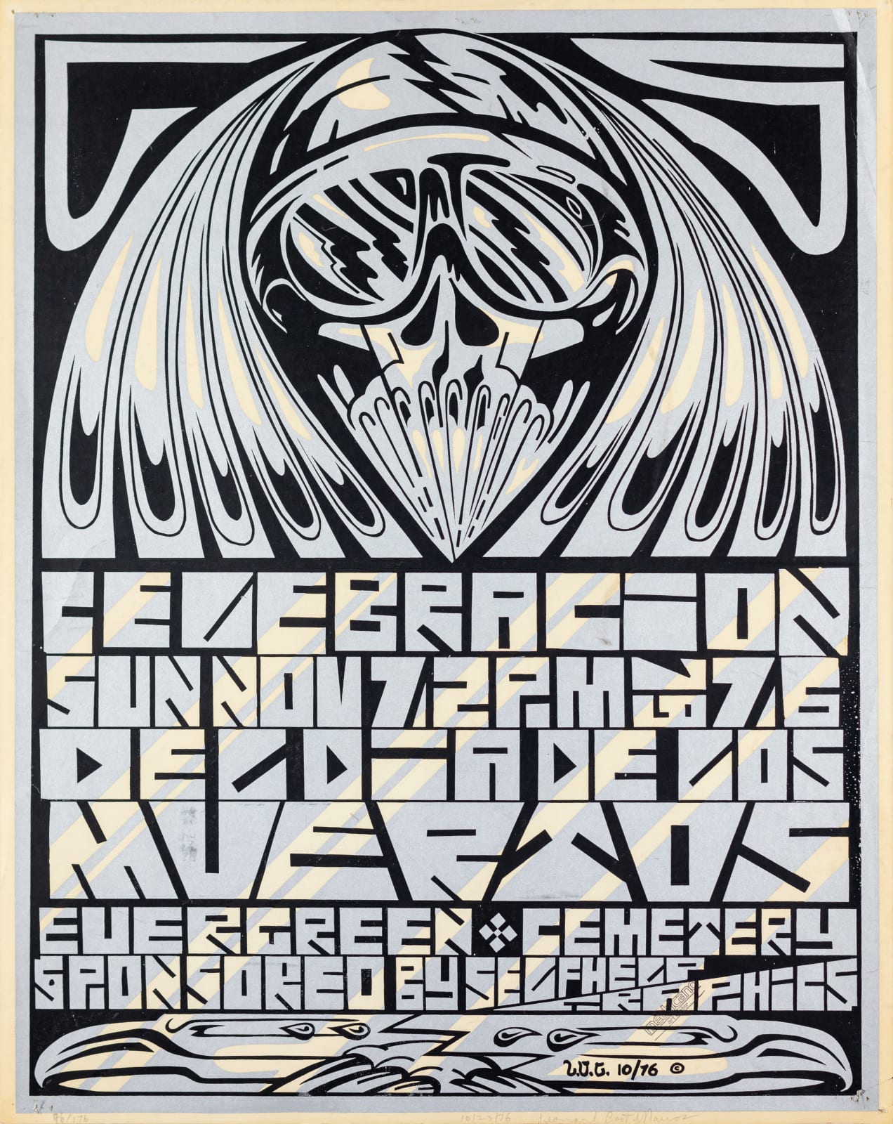 Leonard Castellanos, Dia de Los Muertos, Commemorative Poster, 1976