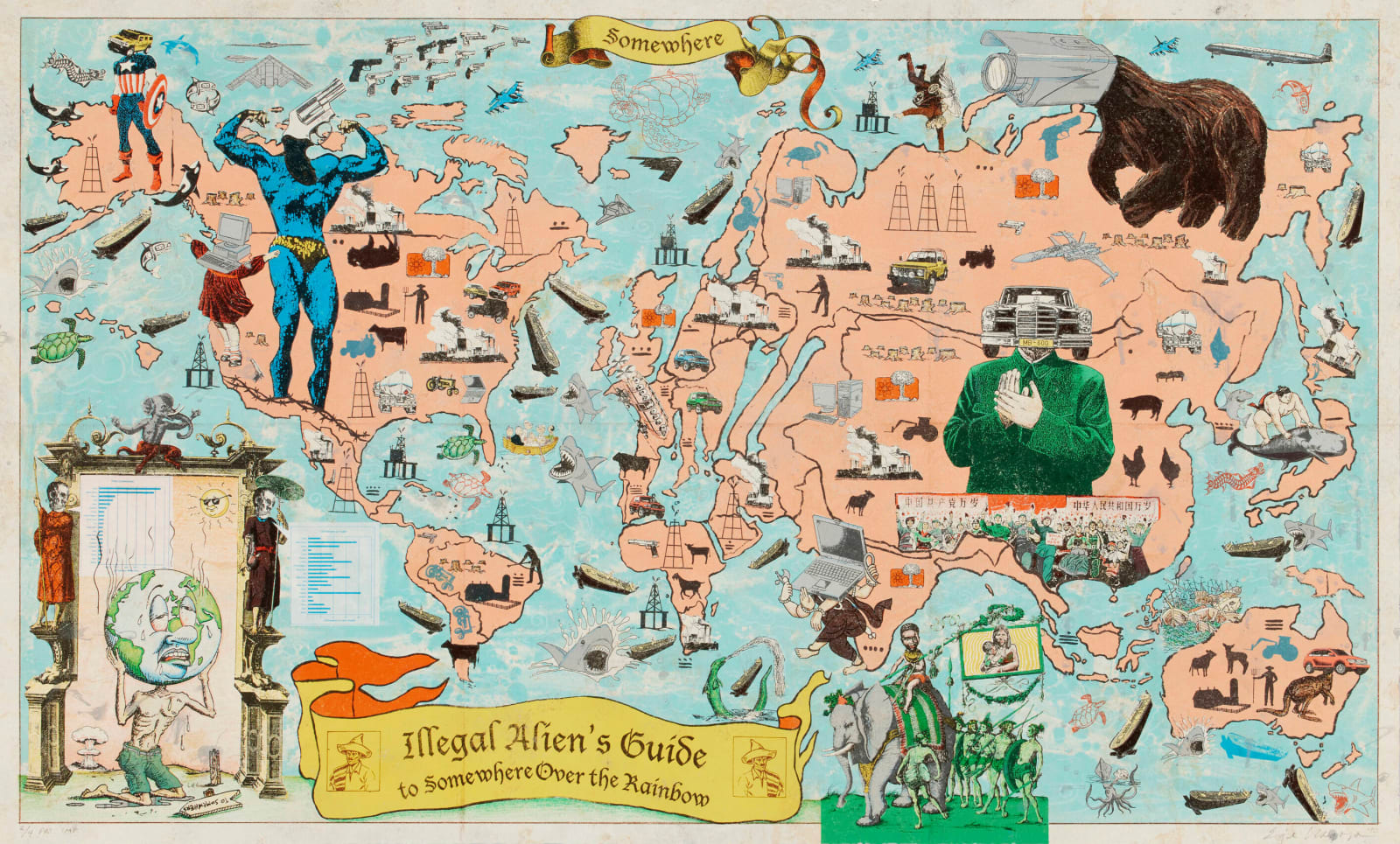 Enrique Chagoya, Illegal Alien's Guide to Somewhere Over the Rainbow, 2010