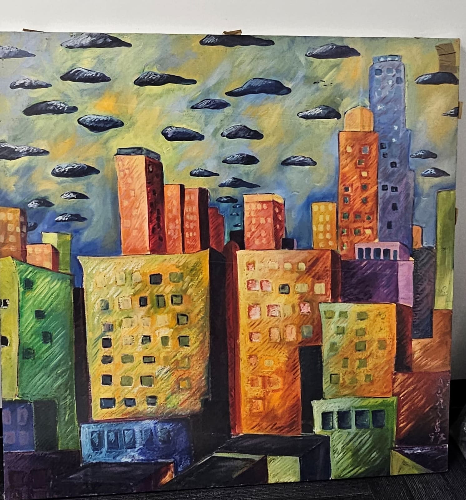Carlos Vargas, Untitled (Cityscape), c 1990s