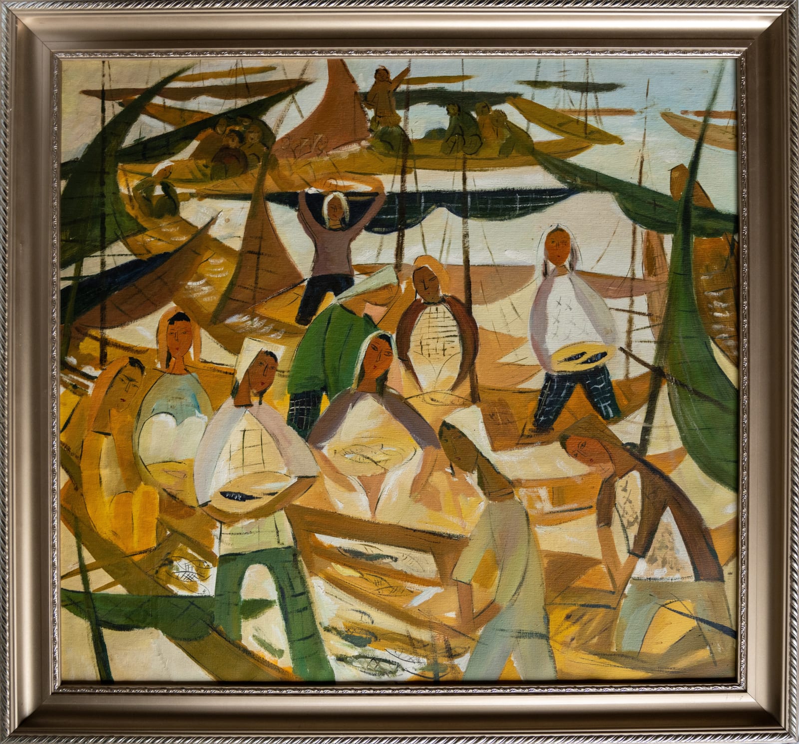 Lin Fengmian 林風眠, Fishing Village 漁村豐收