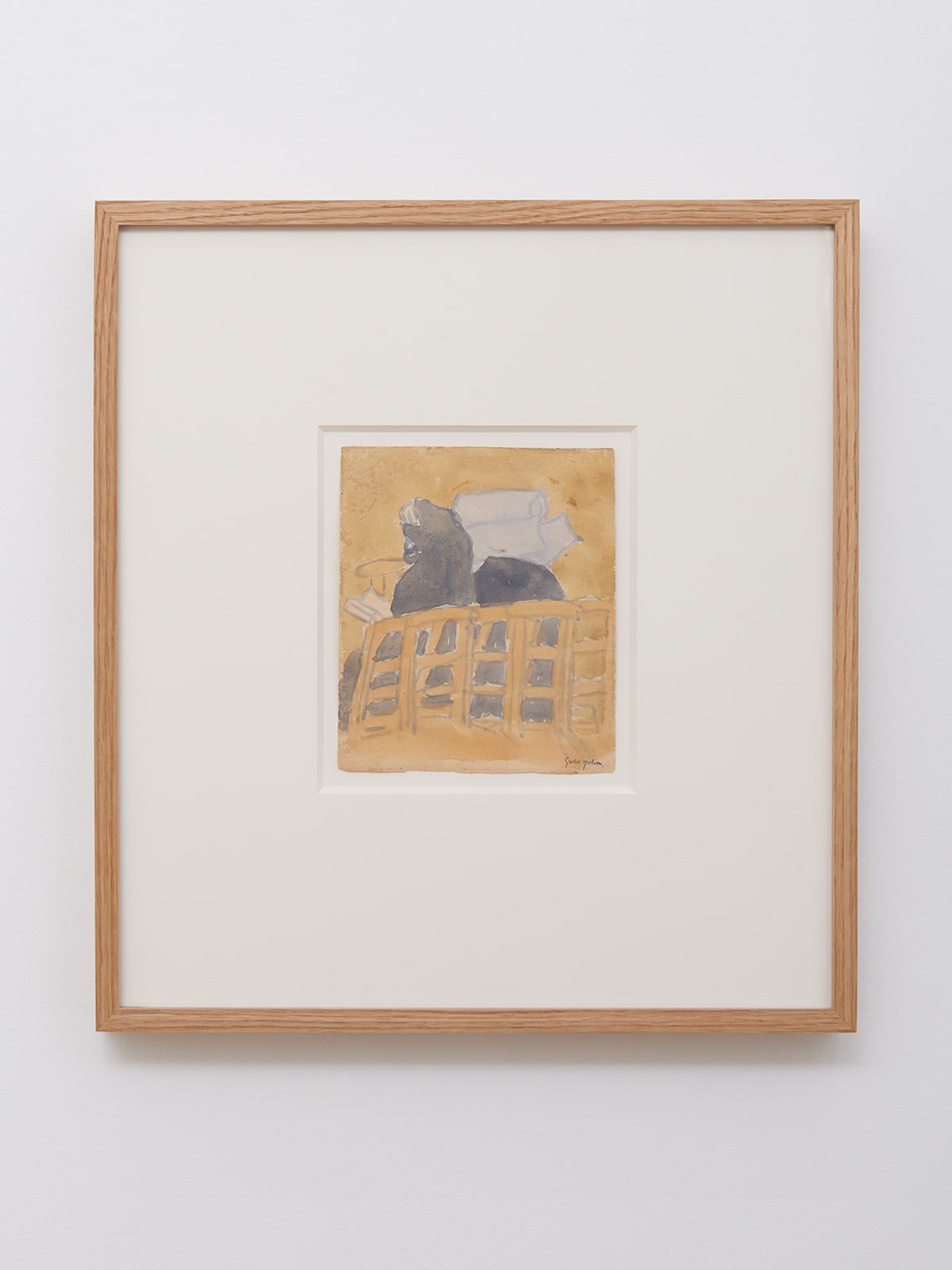 Gwen John, Rear View of Girl and Nun Sitting in Church, Executed in the 1920s