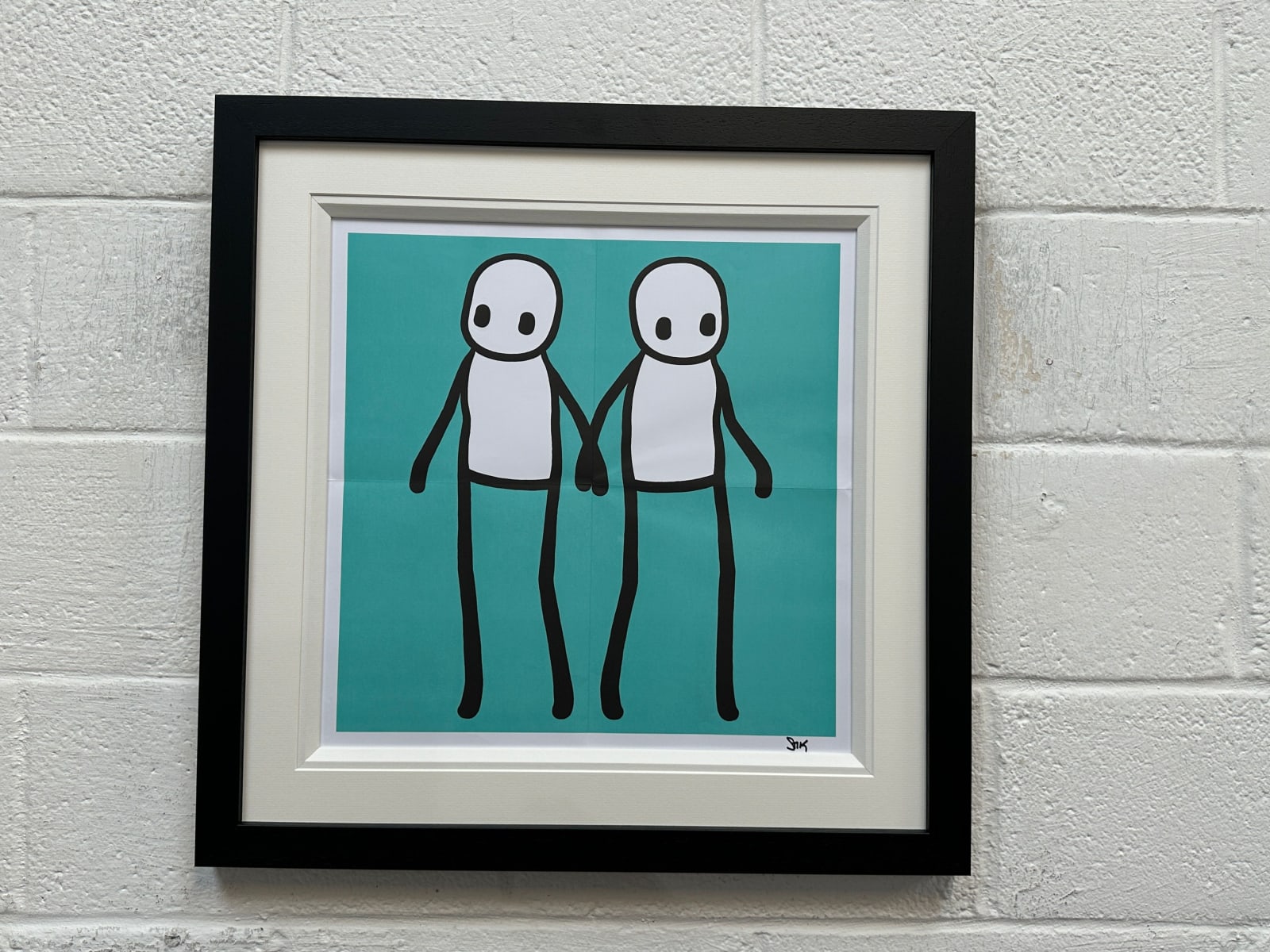 Stik, Stik, Holding Hands, Signed. Teal, 2020