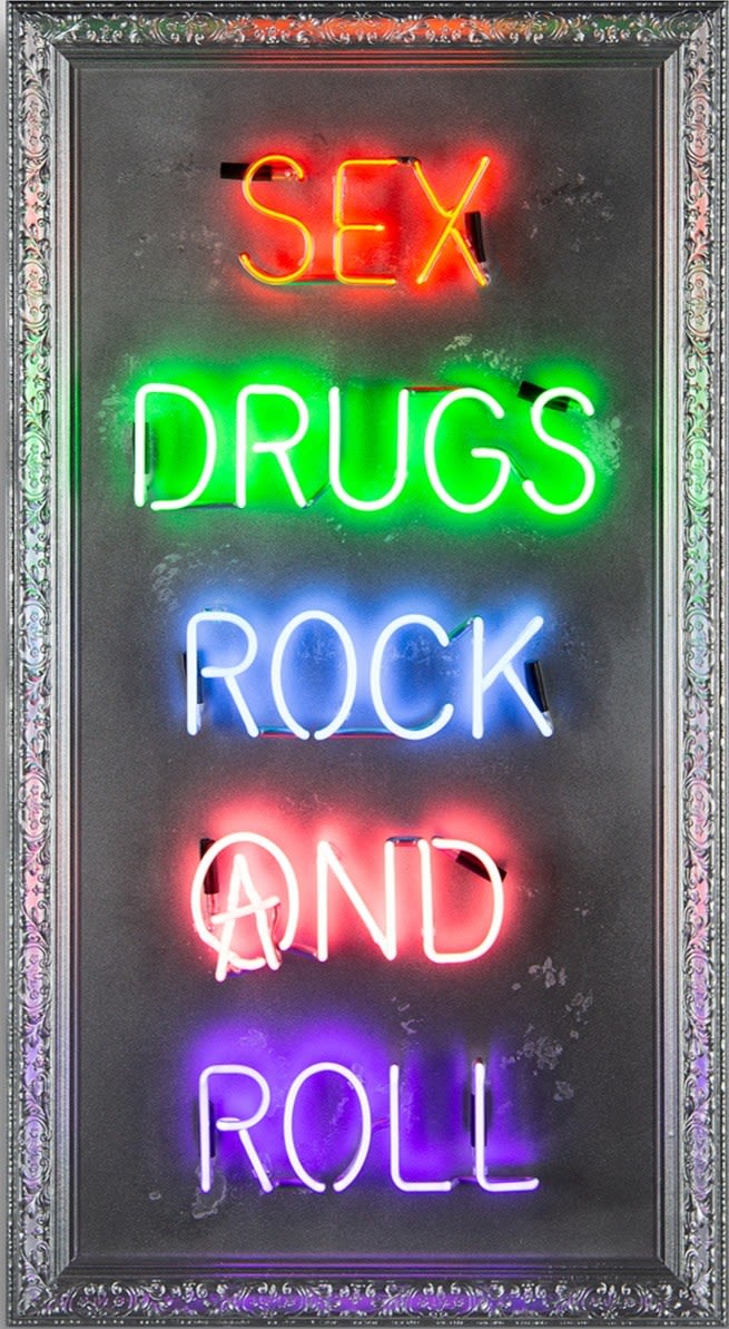Illuminati Neon, Sex Drugs and Rock and Roll (Silver)