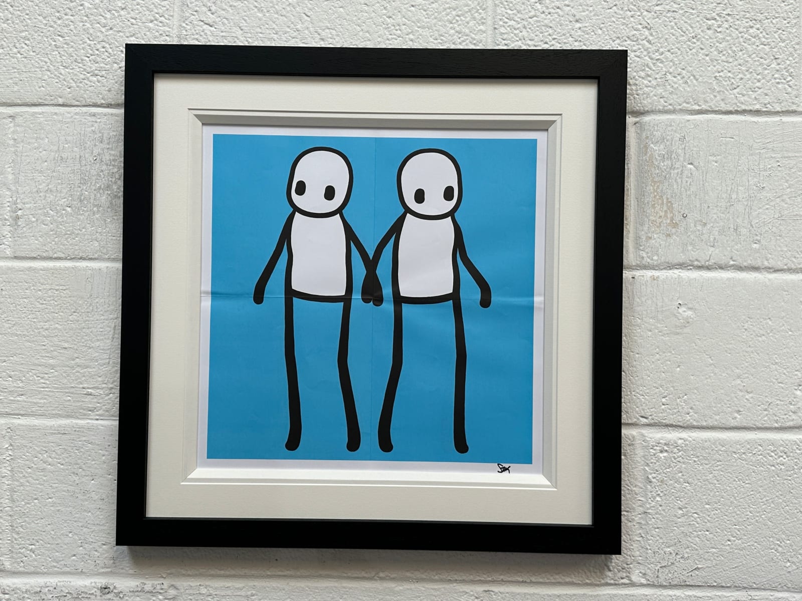 Stik, Stik, Holding Hands, Signed. Blue, 2020