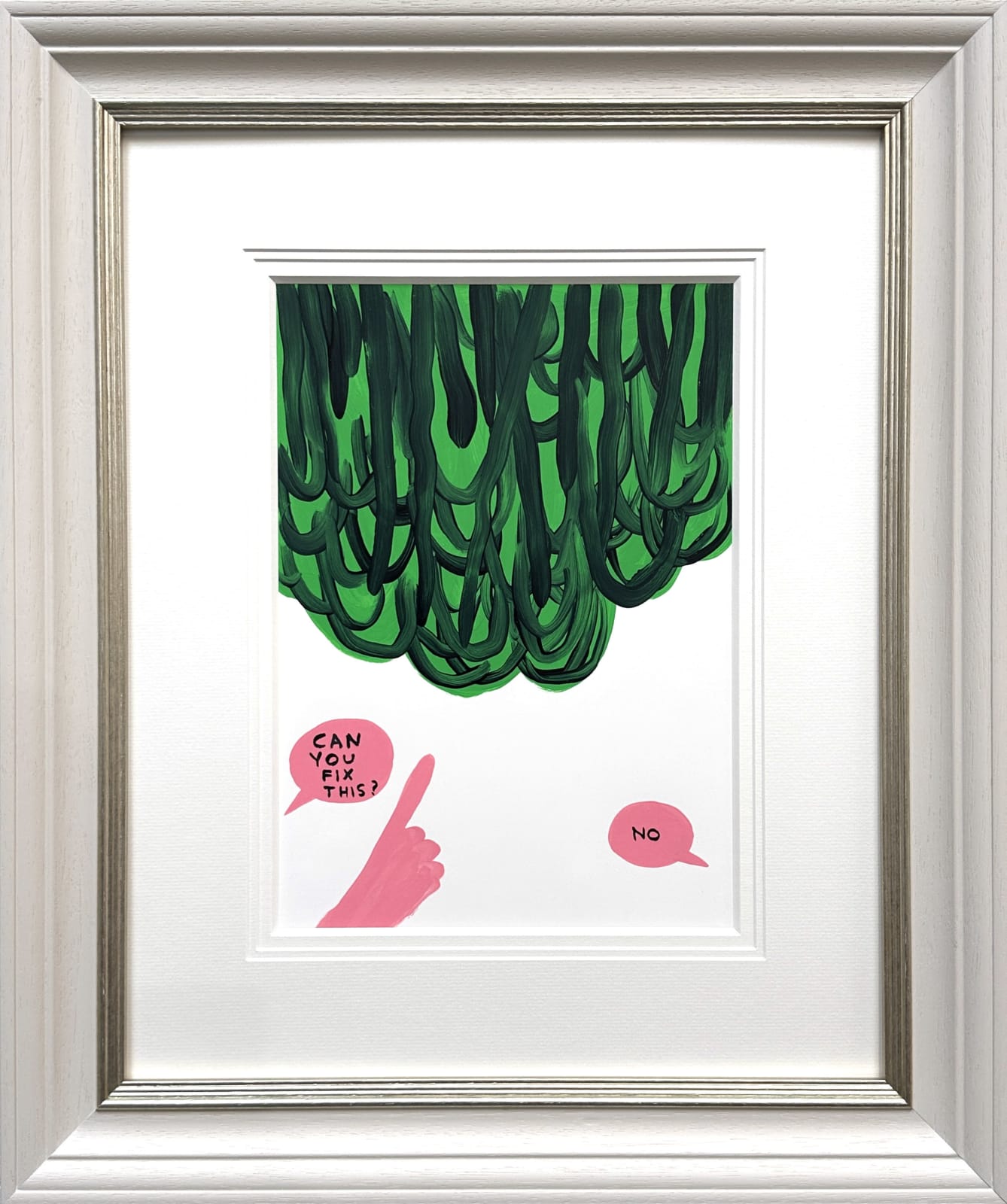 David Shrigley, Original David Shrigley, Acrylic on paper - 'Can You Fix This', 2018