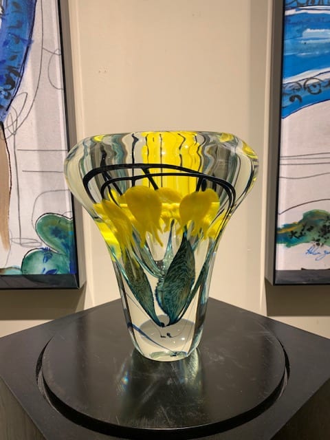 Tim Lotton, Yellow Bleeding Hearts Vase