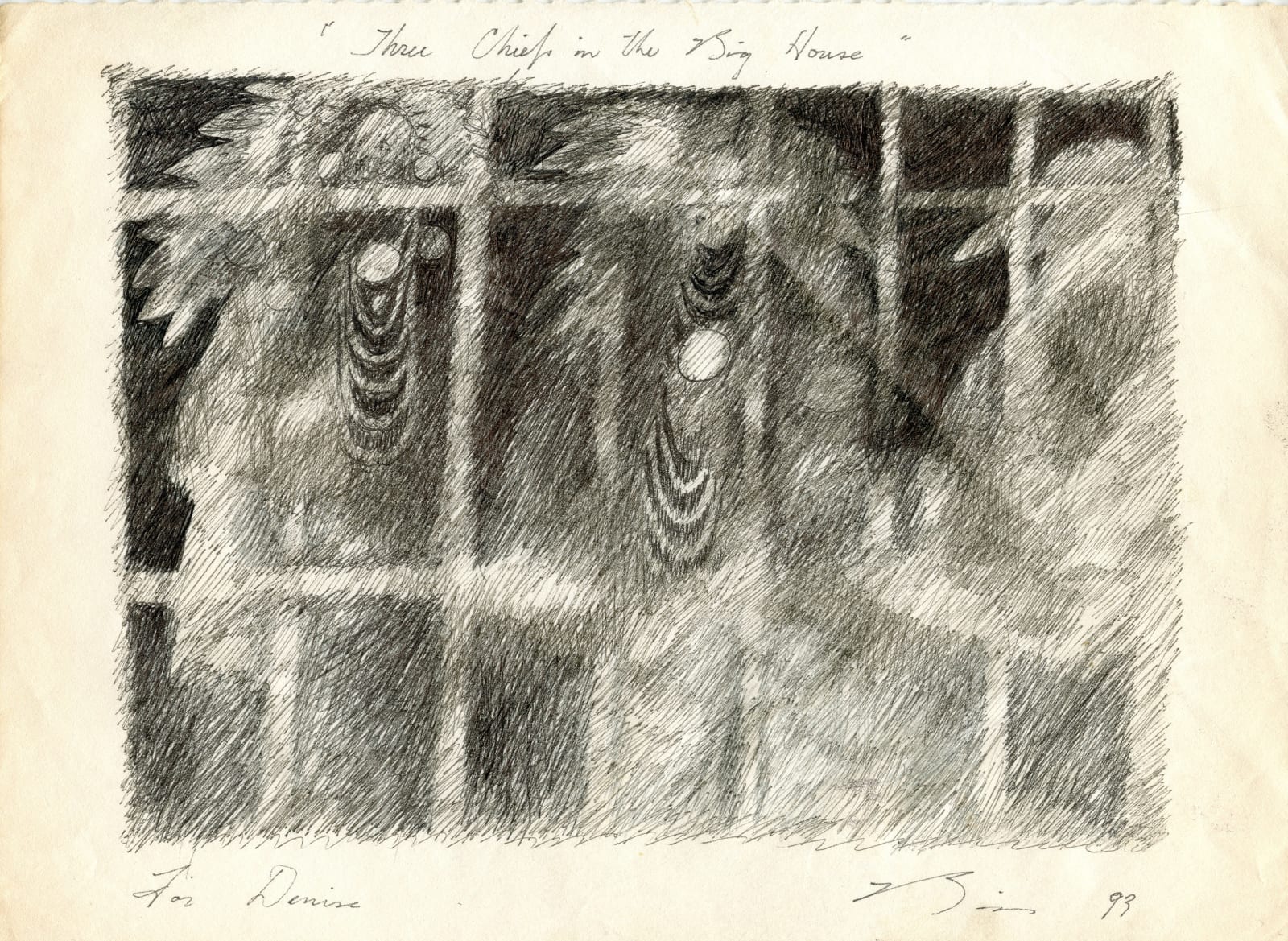 Earl Biss, Three Chiefs in the Big House for Denise 1993 EB2