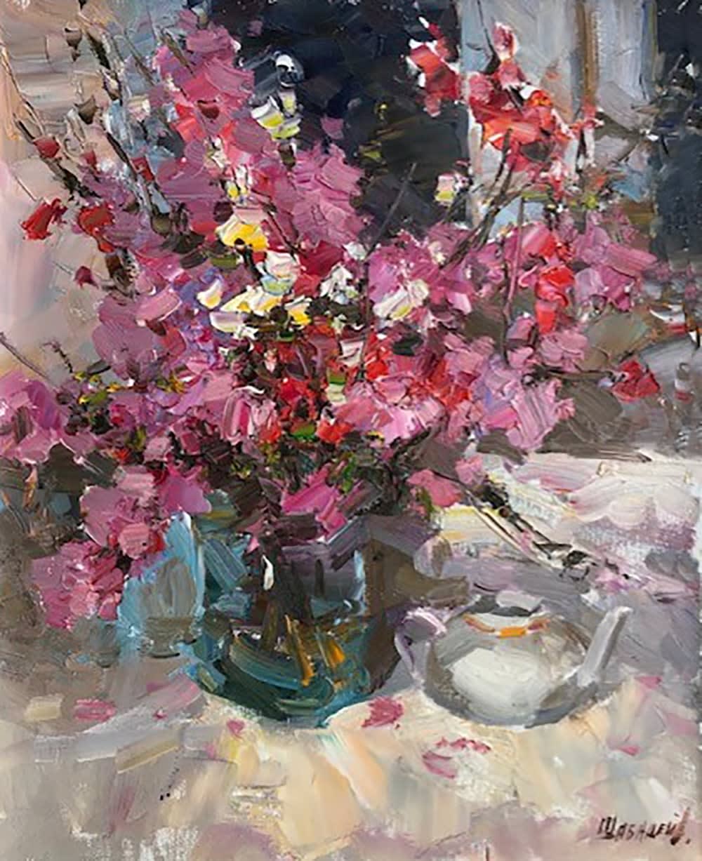 Alex Shabadei, Still Life with Red Pot