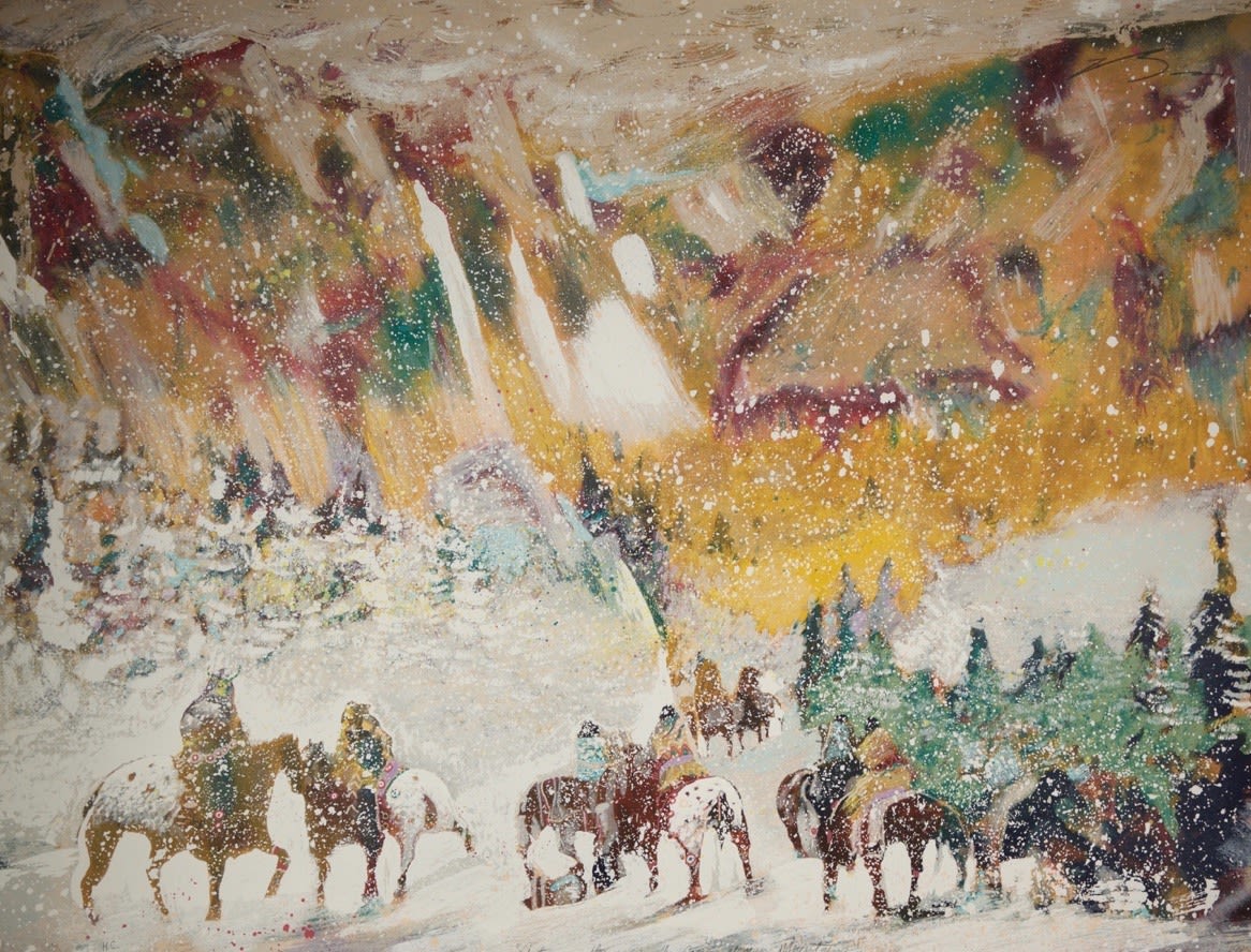 Earl Biss, Autumn Storm on Crazy Woman Mountains