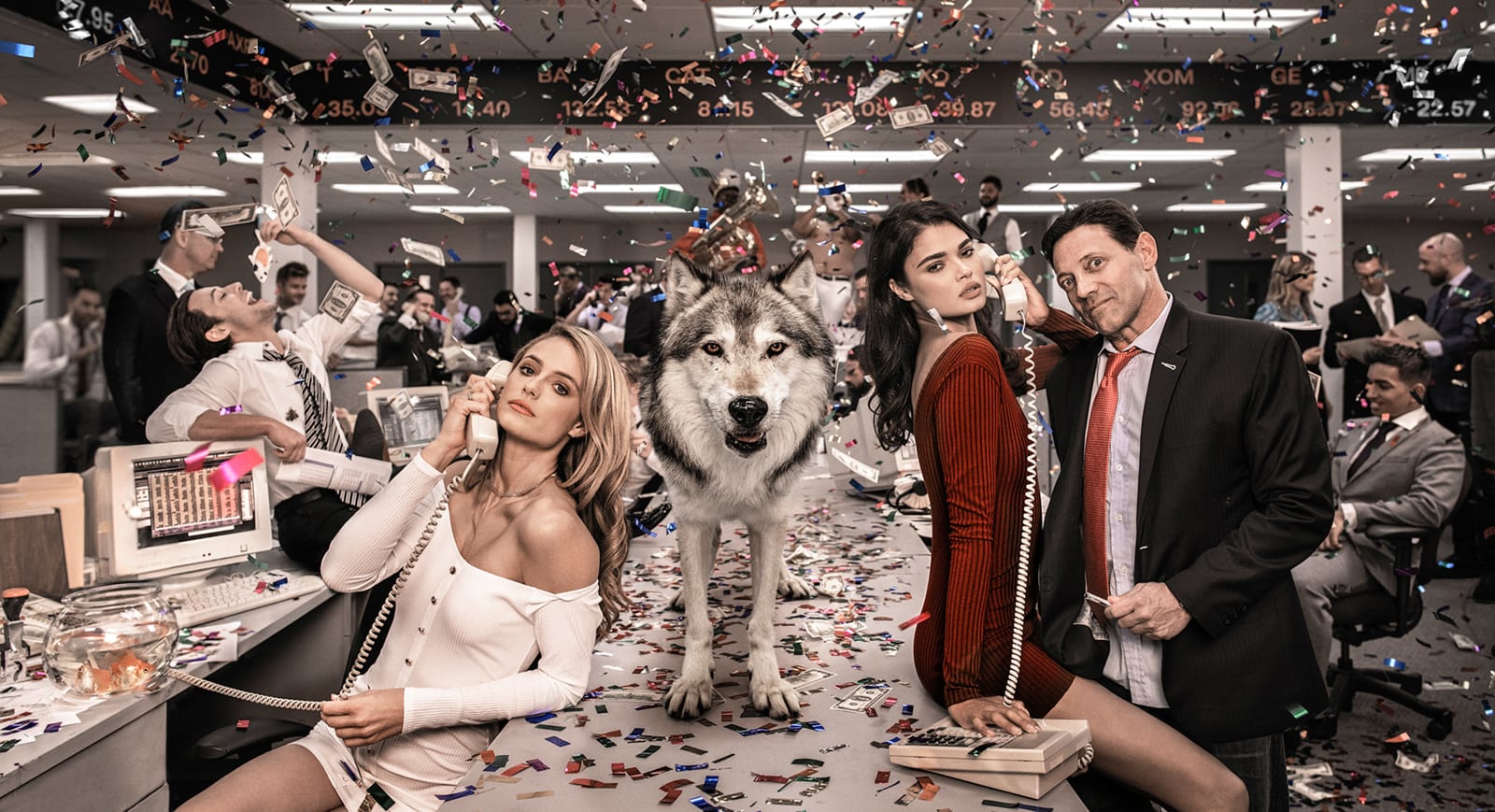 David Yarrow, The Wolves of Wall Street II (Color)