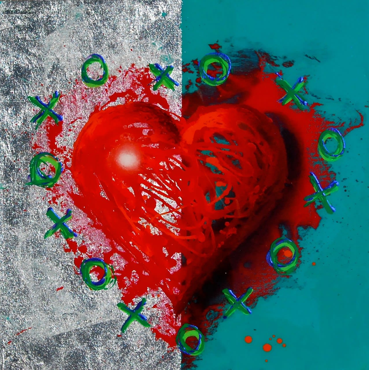 James Jensen, Heart Red & Turquoise