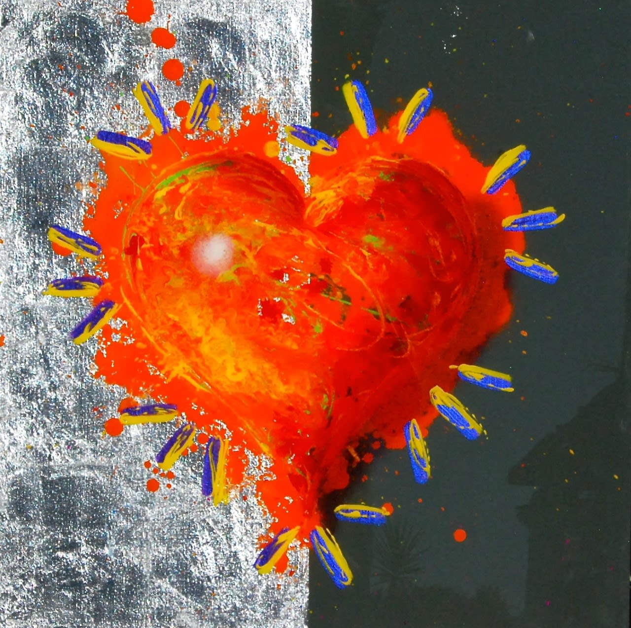 James Jensen, Heart Orange & Grey 10231