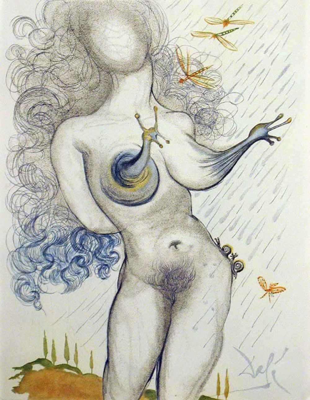 Dali, Illustre Casanove-Nude With Snail