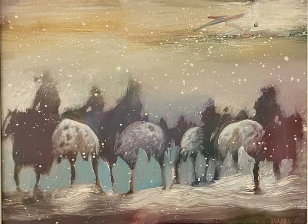 Earl Biss, Standing in a Chinook Wind 1996