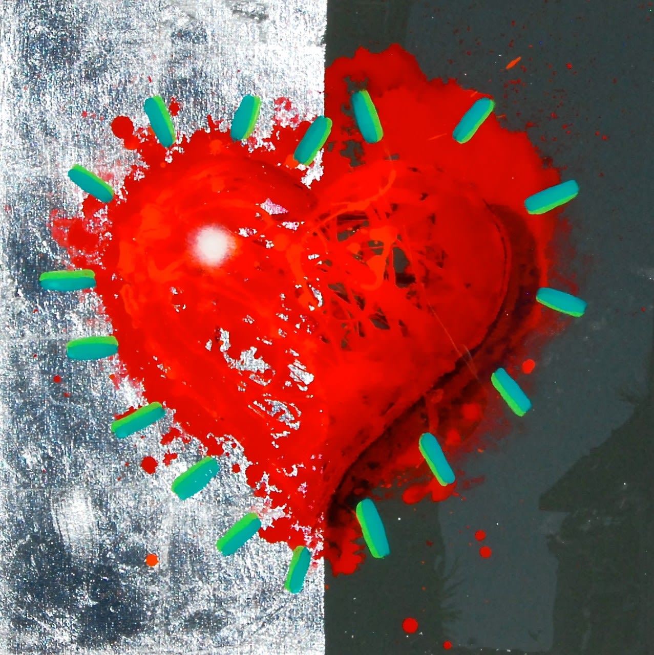 James Jensen, Heart Red & Grey 10232