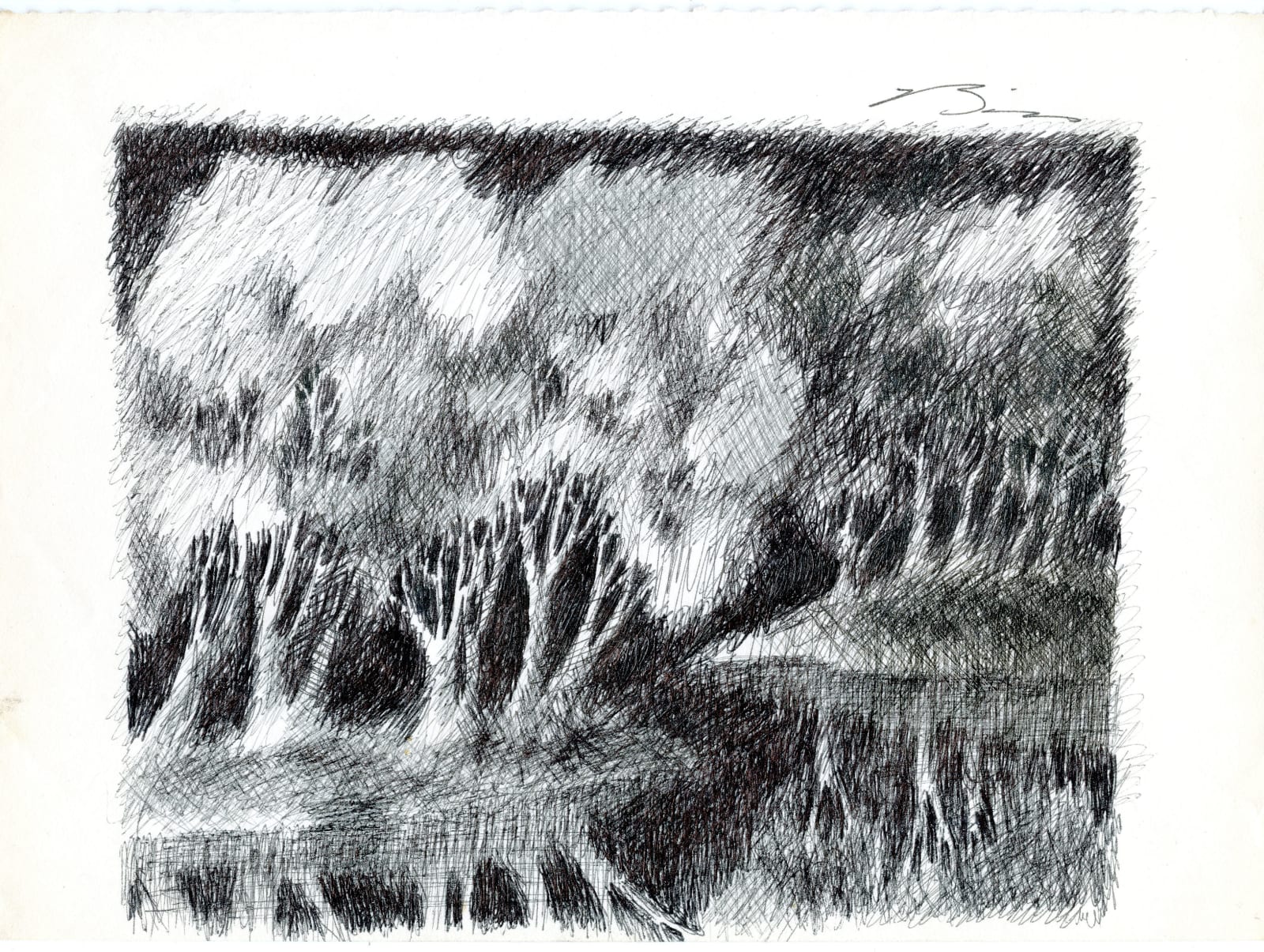 Earl Biss, Trees by the River EB12