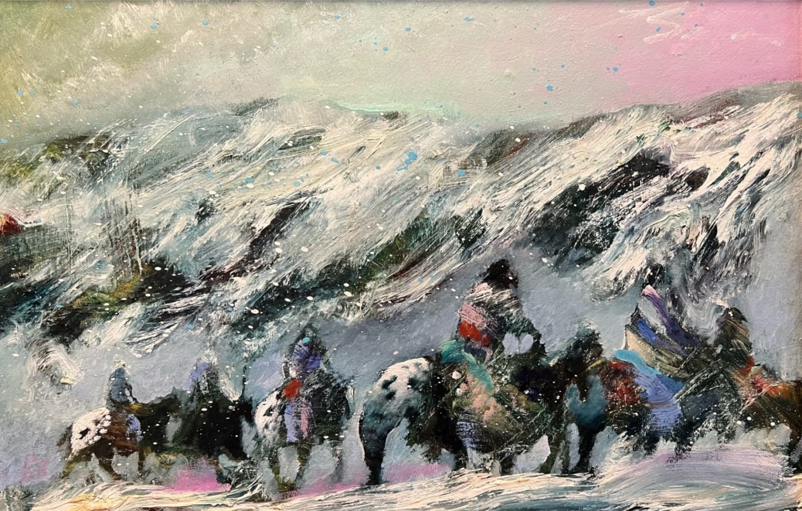 Earl Biss, Winter Wind Along The Rim Rocks