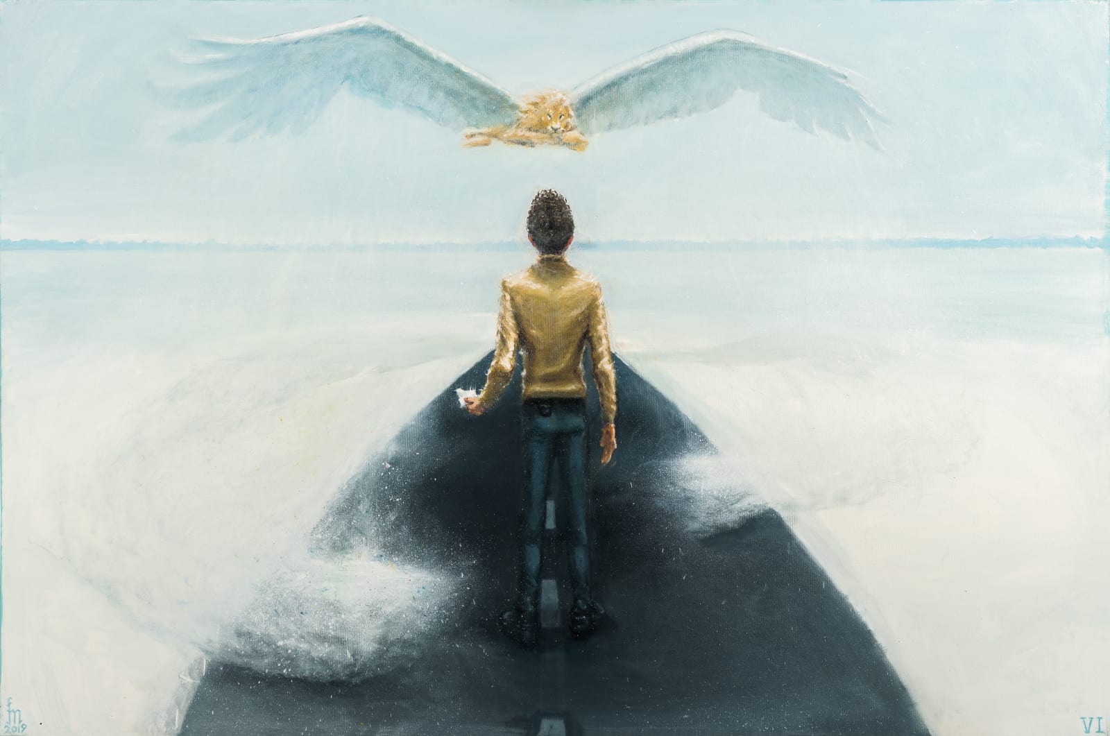 Mihai Florea, The white winged lion, 2019