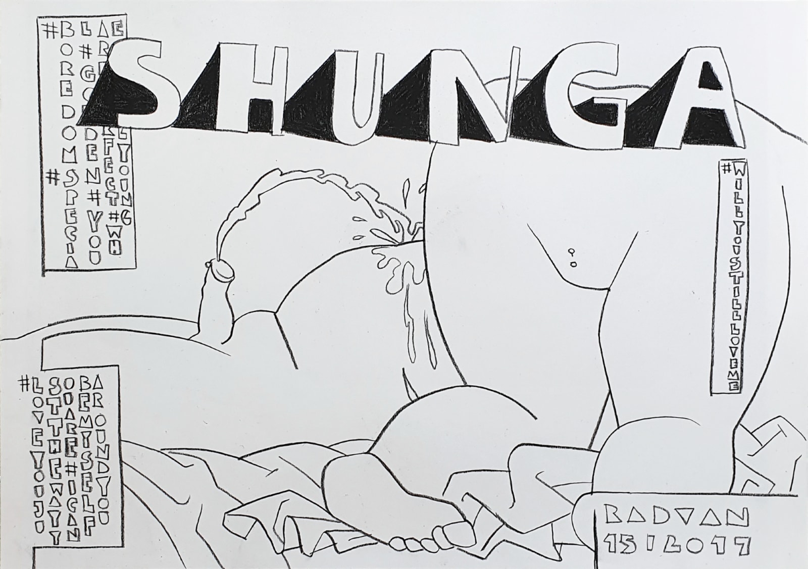 Acid Shunga #1 drawing ba Alexandru Radvan
