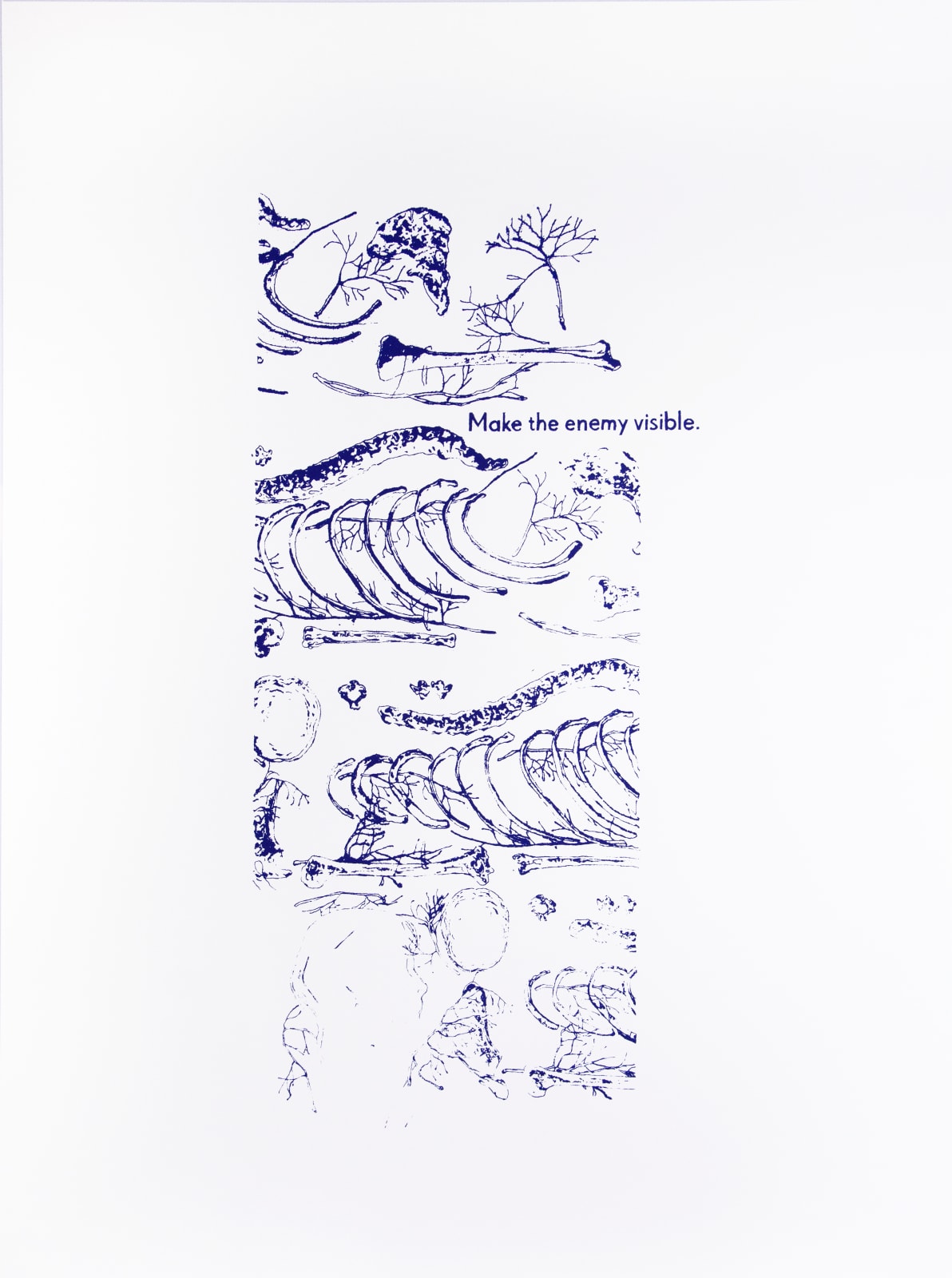 Sarasija Subramanian, Transparent Woman on Table - Blue (Ban the old, dry methods series), 2022