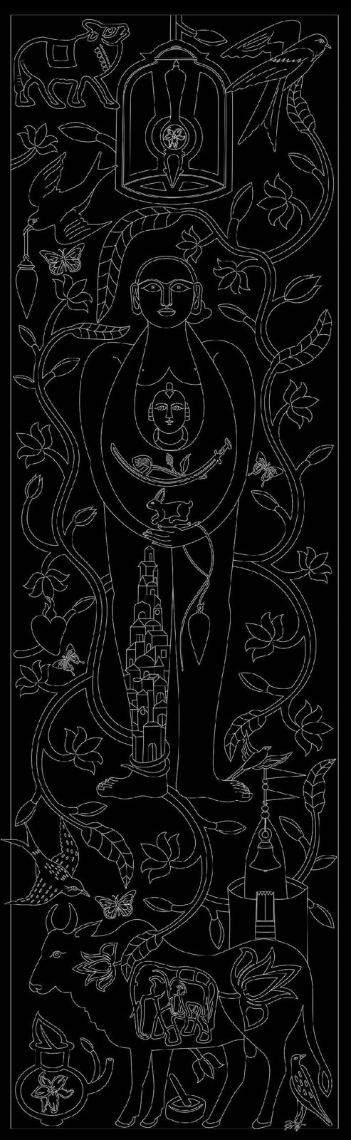 Rekha Rodwittiya, he guarded megalopolis of the feminine heart- Version II,, 2014