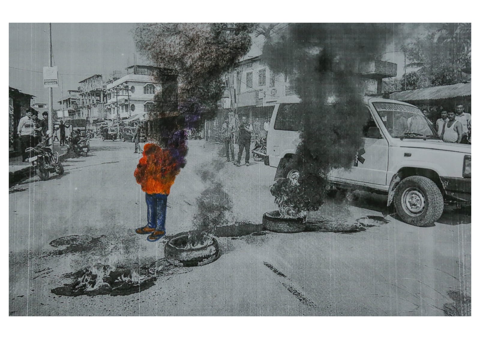 Dhrubajit Sarma, Spectators I (Set of 3), 2016-17