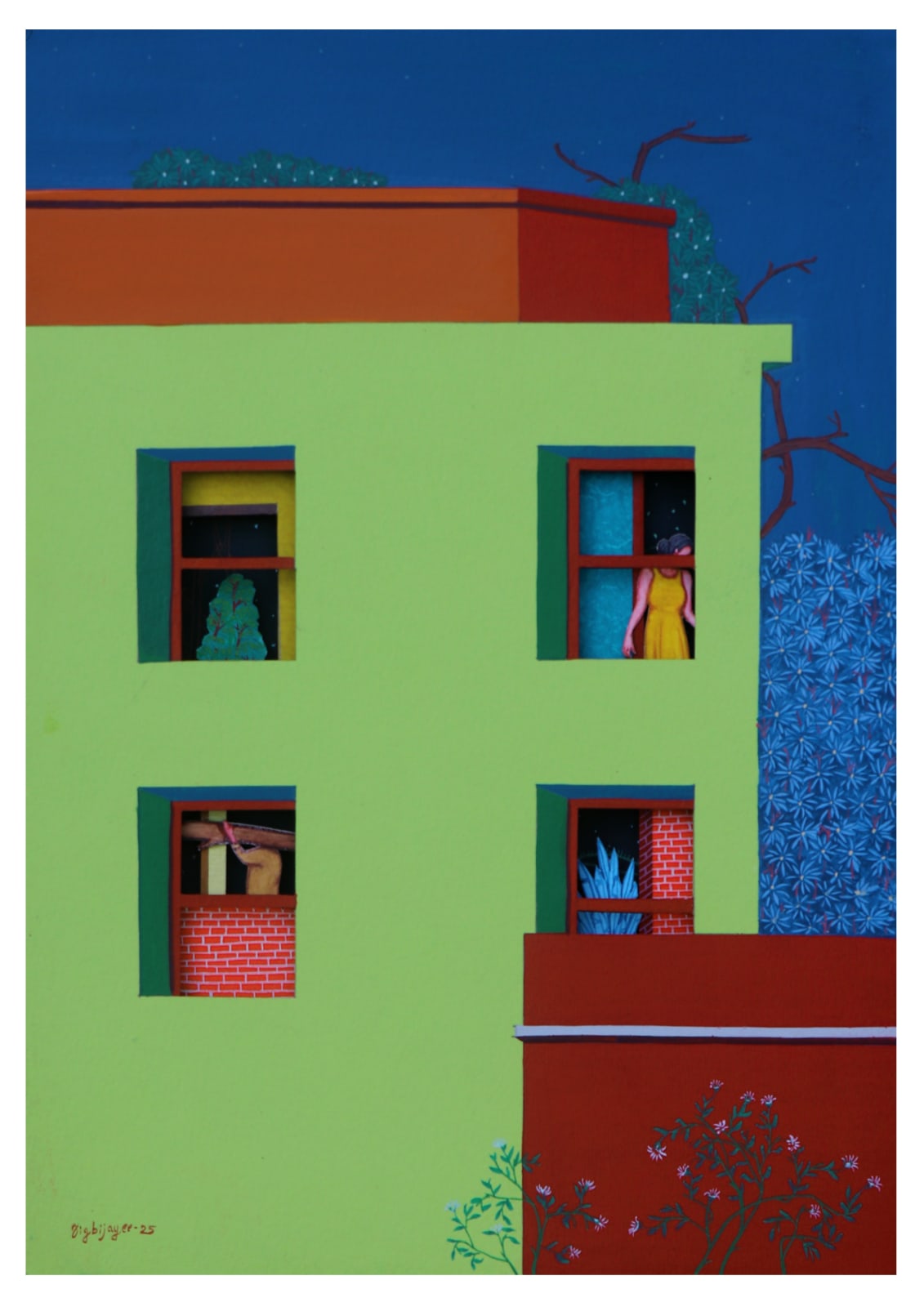 Digbijayee Khatua, The Wall Between-II, 2025