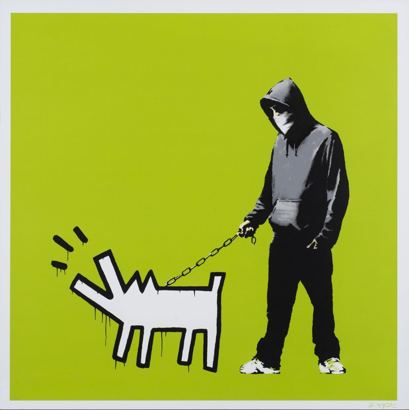 Banksy Choose Your Weapon Green - signed print