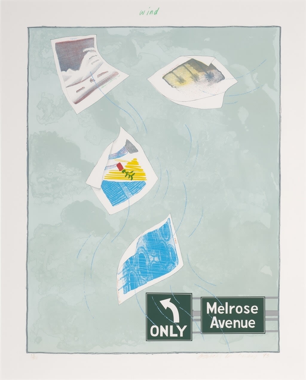 David Hocknet Wind from the weather series for sale