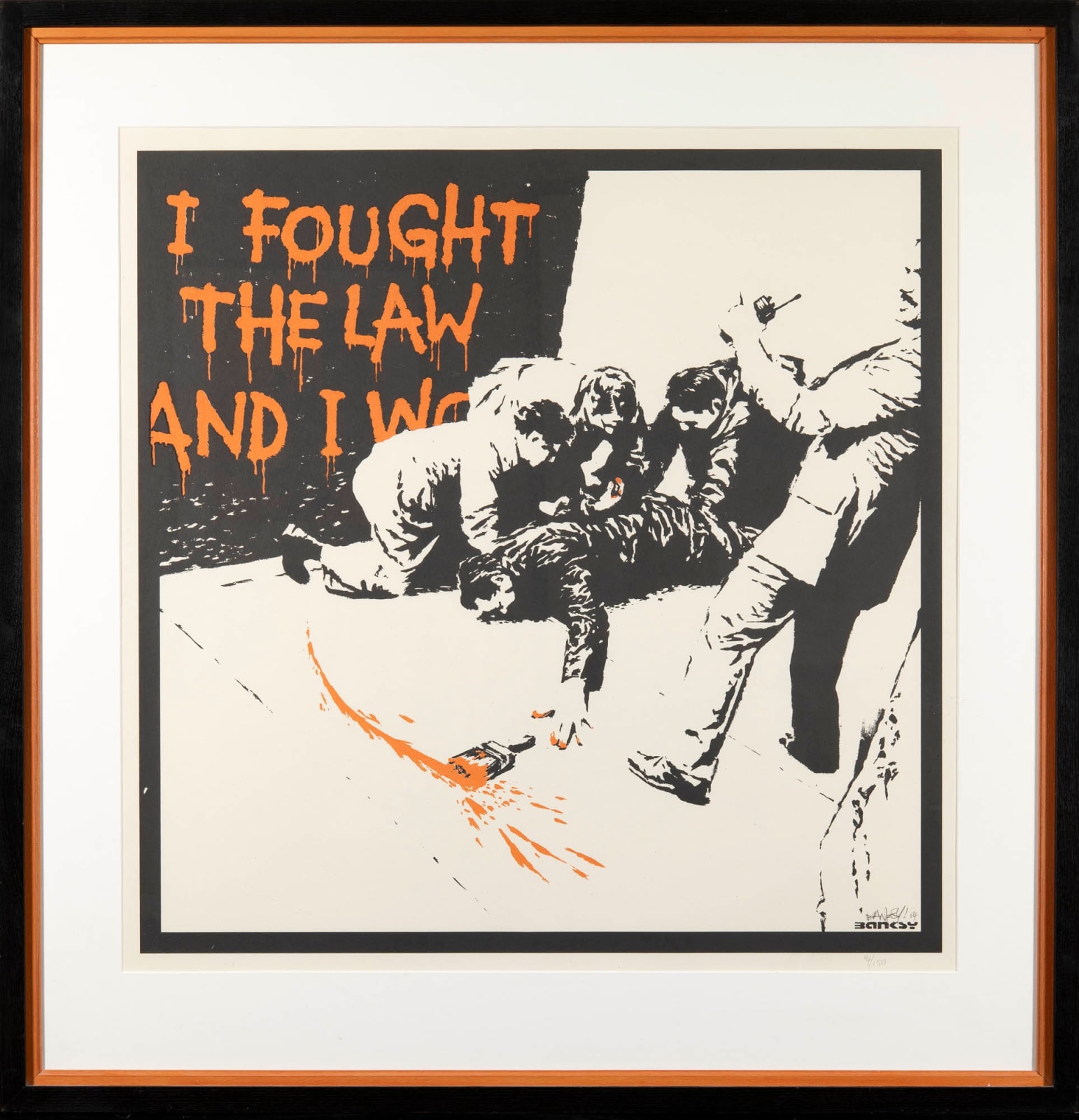 I fought the law signed print by banksy