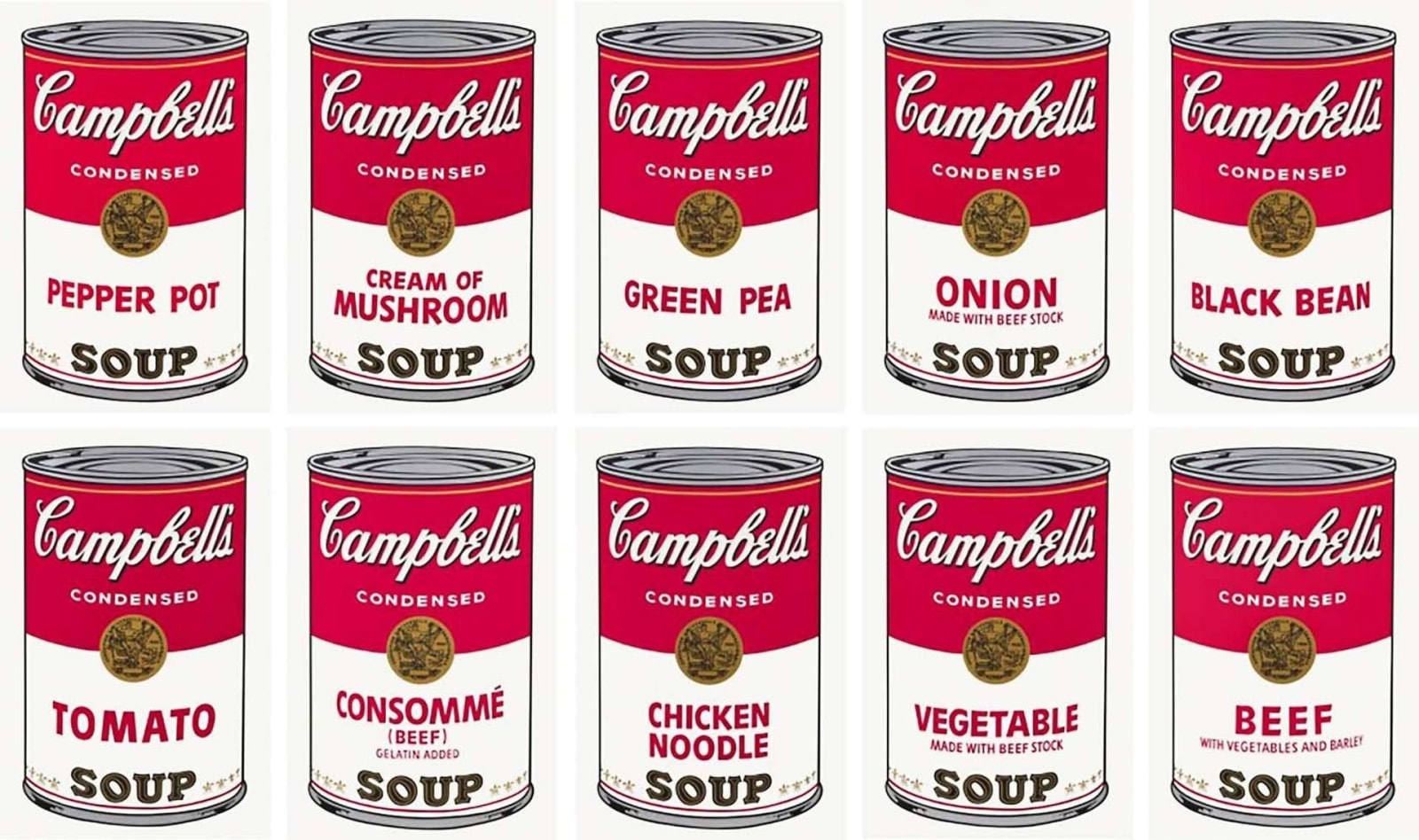 Andy Warhol, Campbell's Soup I Portfolio (F & S II. 44 - 53), 1968