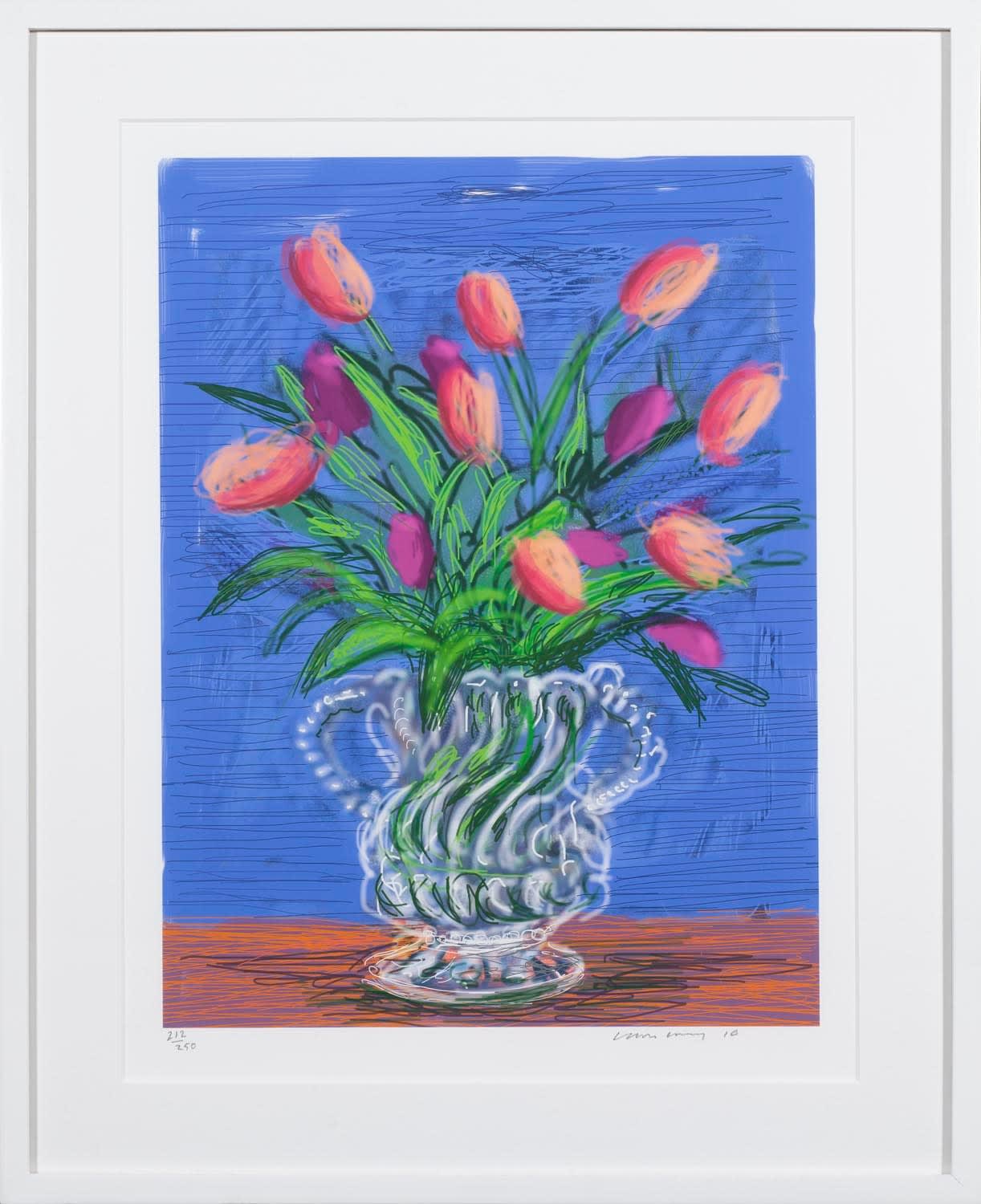David Hockney, Untitled, 346 Tulips iPad Drawing, 2010