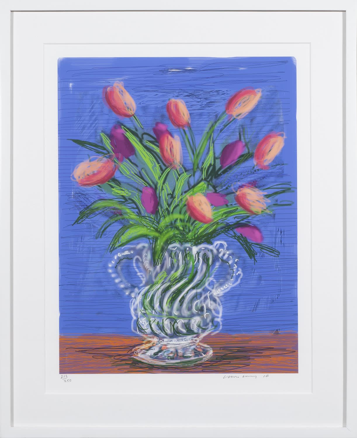 David Hockney, Untitled, 346 Tulips iPad Drawing, 2010