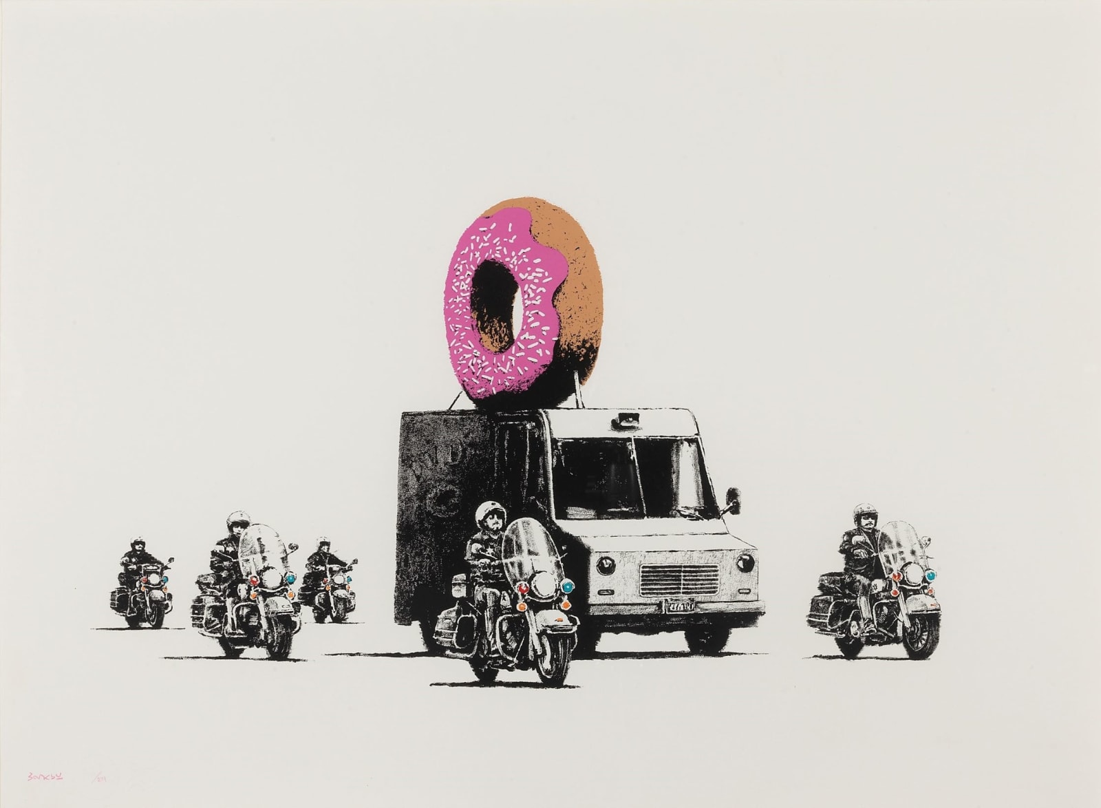 バンクシー【Donuts(Strawberry)】エスタンプリトグラフ 限定数