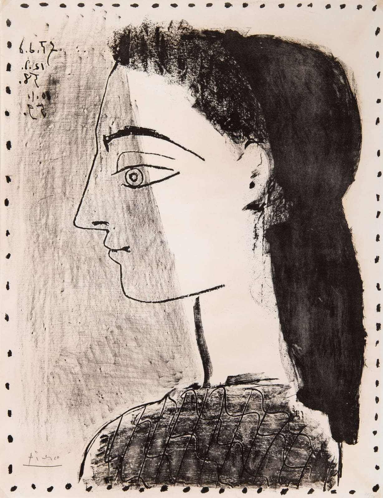 Pablo Picasso, Jacqueline au Mouchoir Noir, 1959