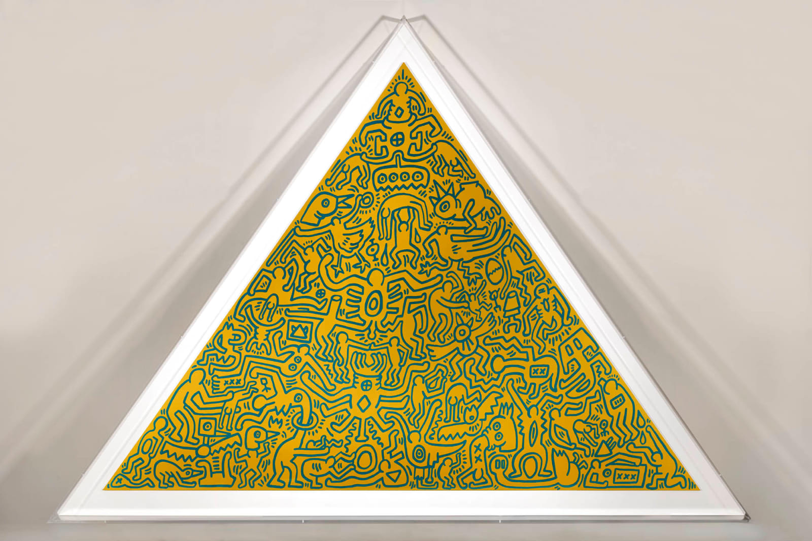 Keith Haring, Pyramid Yellow, 1989
