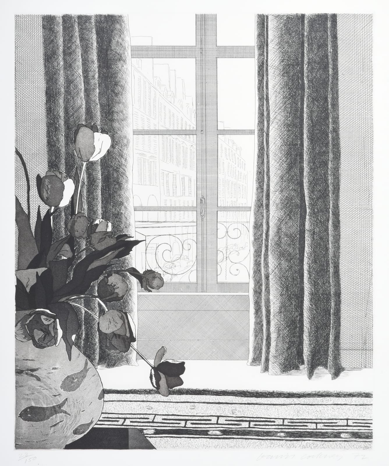 David Hokney Rue De Seine print for sale